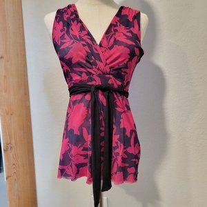 Small - Sweet Pea By Staci Frati Hot Pink/Black Mesh Top, Cute!
